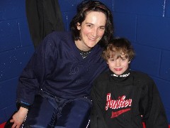 Katherine McDougal McCandless; Jacob Wheeler in Hockey shirt